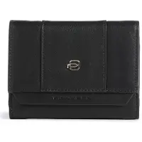 Piquadro Circle Portafoglio Protezione RFID Vera Pelle 12 cm nero
