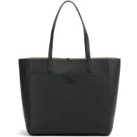 Ralph Lauren per donna. 431960183002 Borsa tote Cameryn grande pelle granulata nero (OSFA), Casual