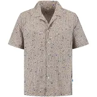 Shiwi Vic Short Sleeve Shirt Geo Storm Beige Geo Storm Taglia: M | Camicie Casual Outlet | Uomo | Marrone