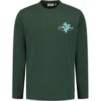 Shiwi Jude Regular Longsleeve Paradise Green Leaf Taglia: L | Maglie a manica lunga Outlet | Uomo | Verde