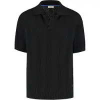Shiwi Pitt Knitted Polo Solid Black Taglia: L | Maglioni a maglia Outlet | Uomo | Nero