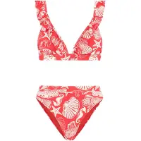 Shiwi Bobby Bikini Set Beach Day Red Hibiscus Beach Day Taglia: 34 | Bikini Outlet | Donna | Rosso