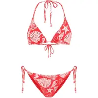 Shiwi Liz Bikini Set Beach Day Red Hibiscus Beach Day Taglia: 38 | Bikini Outlet | Donna | Rosso