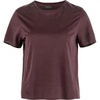 Fjällräven Women's Abisko Lite S/S Maglia funzionale Donna (S, rosso)