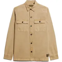 Superdry per uomo. M4010799A Camicia militare a maniche lunghe marrone (XXL), Casual, Cotone, Manica lunga