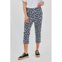 DIDI Travel Capri Ciclo Print Darkblue With Feathers Print Taglia: 34 | Pantaloni Outlet | Donna | Ciano