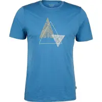 Stoic Merino155 LaholmSt. Print T-Shirt Peak Maglia merino Uomo (3XL, blu)