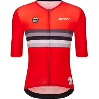 Santini UCI World Champion Jersey Maglietta da ciclismo (L, rosso)