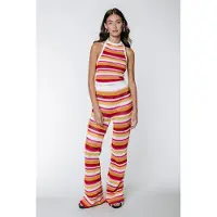 Colourful Rebel Loekie Crochet Stripe Flare Pants Multicolor Taglia: S | Pantaloni Outlet | Donna