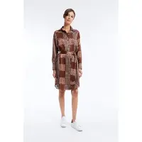 Ines De La Fressange Amour Shirt Dress Patchwork Camel Taglia: 34 | Abiti in T-Shirt Outlet | Donna | Marrone