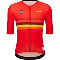 Santini UCI World Champion Jersey Maglietta da ciclismo (M, rosso)