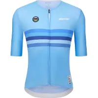 Santini UCI World Champion Jersey Maglietta da ciclismo (L, blu)