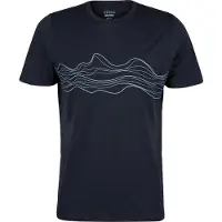 Stoic Merino155 LaholmSt. Print T-Shirt Lines Maglia merino Uomo (3XL, blu)