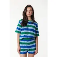Colourful Rebel Nolita Crochet Stripe Short Multicolor Taglia: L | Minigonne Outlet | Donna