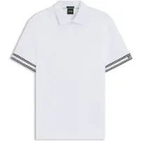 BOSS per uomo. 50544448 Polo Zone bianco (S), Casual, Cotone, Manica corta