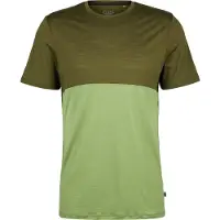 Stoic MerinoChill MMXX. Göteborg Colorblock Tee Maglia merino Uomo (3XL, verde/olivia)