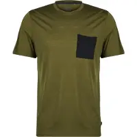 Stoic MerinoChill MMXX. Göteborg Pocket Tee Maglia merino Uomo (4XL, olivia)