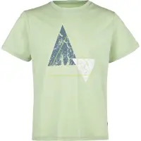 Stoic Kids Merino155 LaholmSt. Print T-Shirt Maglia merino Bambini (104, verde)