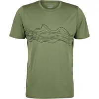 Stoic Merino155 LaholmSt. Print T-Shirt Lines Maglia merino Uomo (3XL, olivia)