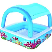 Bestway Con Piscina Gonfiabile Quadrata Con Tendalino 147x147x122 Cm