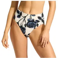 Seafolly Women's Rococo High Waisted Pant Parte inferiore bikini Donna (32, bianco)