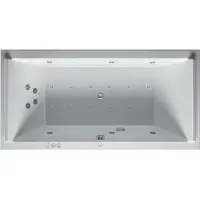 Duravit Starck Bains à remous, à encastrer, double dos inclinés, bâti-support, garniture de vidage et de trop-plein chrome, Combi-Système P, 2000x1000mm, 760341000CP1000, 760341000CP1000
