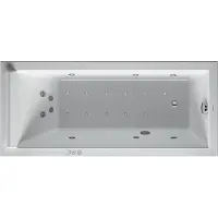Duravit Starck Bains à remous, à encastrer, simple dos, bâti-support, garniture de vidage et de trop-plein chrome, Combi-Système P, 1600x700mm, 760333000CP1000, 760333000CP1000