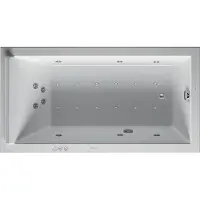Duravit Starck Bains à remous, à encastrer, simple dos, bâti-support, garniture de vidage et de trop-plein chrome, Combi-Système P, 1700x900mm, 760337000CP1000, 760337000CP1000