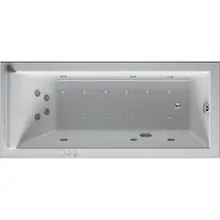 Duravit Starck Bains à remous, à encastrer, simple dos, bâti-support, garniture de vidage et de trop-plein chrome, Combi-Système P, 1700x750mm, 760335000CP1000, 760335000CP1000