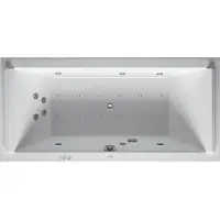 Duravit Starck Bains à remous, à encastrer, double dos inclinés, bâti-support, garniture de vidage et de trop-plein chrome, Combi-Système P, 1900x900mm, 760340000CP1000, 760340000CP1000