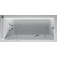 Duravit Starck Bains à remous, à encastrer, simple dos, bâti-support, garniture de vidage et de trop-plein chrome, Combi-Système P, 1700x800mm, 760336000CP1000, 760336000CP1000