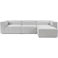 Hannah Home , Fora - Grey, divano ad angolo, 100% carpino, grigio, 297 x 190 x 66 cm