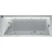 Duravit Starck Bains à remous, à encastrer, simple dos, bâti-support, garniture de vidage et de trop-plein chrome, Combi-Système P, 1700x700mm, 760334000CP1000, 760334000CP1000
