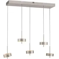 Q-SMART-HOME Paul Neuhaus Lampada a sospensione Smart LED Q-Rotate, alluminio a 5 luci.