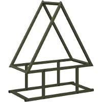 vidaXL Porta legna verde oliva 50x25x60 cm Acciaio laminato a freddo