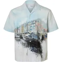 Selected Camicia A Maniche Corte Uomini Blu S