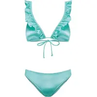 Shiwi Bobby Bikini Set Ultra Shine Shiny Green Turquoise Taglia: 34 | Bikini Outlet | Donna | Ciano