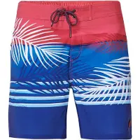 KOROSHI Pantaloncini da bagno blu / navy / rosso sangue / bianco