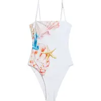 Desigual , Costume da bagno conchiglie stella, Bianco, XL
