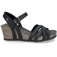 Panama jack Sandali con zeppa VERA donne - Nero - 38