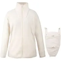 Mamalila Women's Fleece-Tragejacke Basel Giacca in pile Donna (S, bianco)