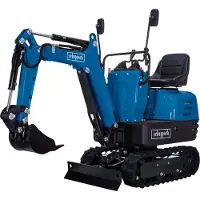 Scheppach EXC815 Miniescavatore a benzina - 8,5 CV | profondità di scavo 1200 mm | larghezza di scavo 2330 mm | carreggiata 690 mm | trasmissione a catena E-start benna e lama apripista