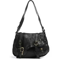Campomaggi Borsa a spalla Vera Pelle 24 cm nero