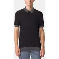Scotch & Soda Marled Rib Sweater Ss Polo Black Grey Taglia: L | Polo Outlet | Uomo | Nero
