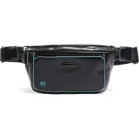 Piquadro Blue Square Marsupio Vera Pelle 32 cm nero