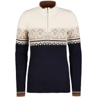 Dale of Norway - Maglione in lana merino - Moritz W Sweater Navy Bronze Beige Offwhite per Donne - Taglia L - Blu navy