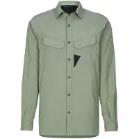 Klättermusen - Camicia leggera con idrorepellenza in ripstop - Syn LS Shirt M's Green Lake per Uomo in Pelle - Taglia XL - Verde