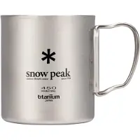 Snow Peak Ti-Double 450 Mug Tazza (450 ml, grigio)