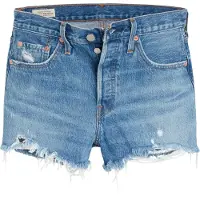 Levi's per donna. 56327-0081 Corto 501 Originale blu (26), Casual, Cotone, Sostenibile
