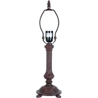 Clayre & Eef lampada base tavolo Tiffany Ø 16x47 cm plastica marrone